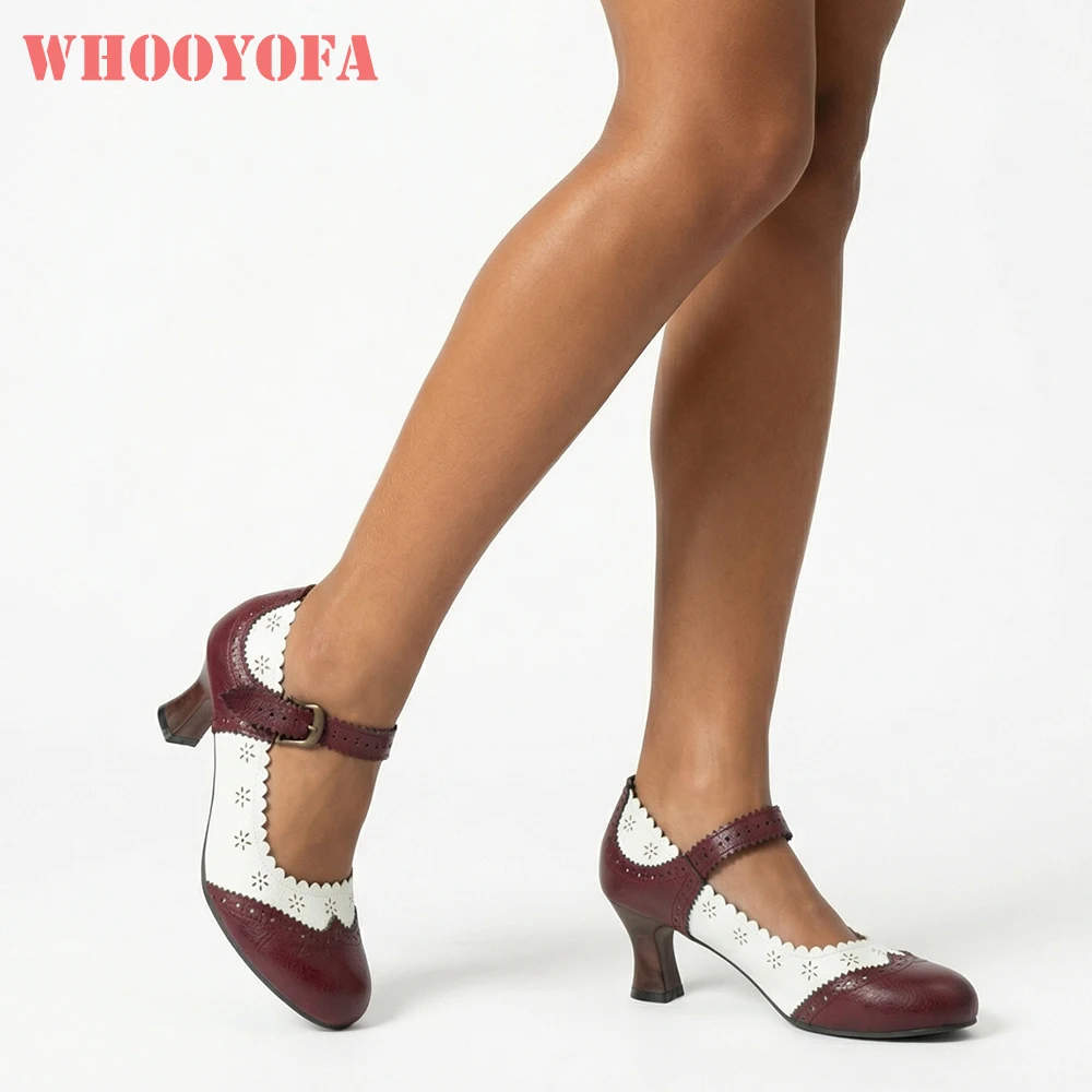 

Женские туфли Мэри Джейн на высоком каблуке, весна 2026, широкая посадка, нескользящие, повседневные, большие размеры 11, 32, 48, 50