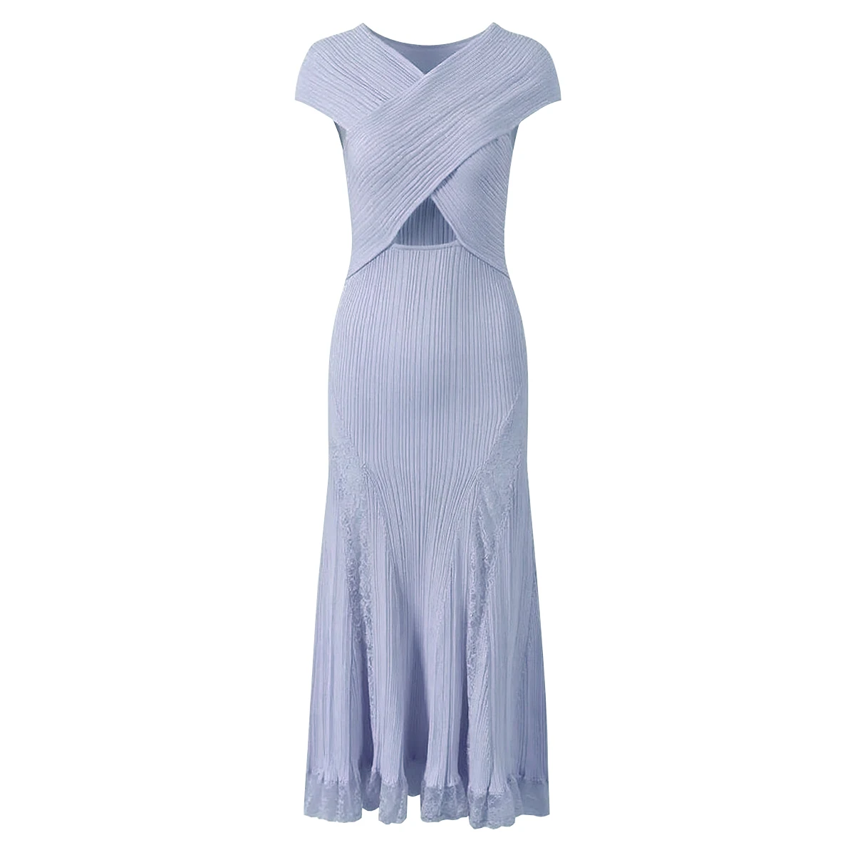 

Высокое качество, летнее новое модное темпераментное кружевное кружевное светское платье, облегающее длинное платье без рукавов с v-образным вырезом