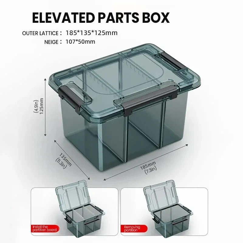 AIRAJ Multifunctional Plastic Tool Parts Box, Small Parts Classification Box, High Hardness And Non Deformable Manual Tool