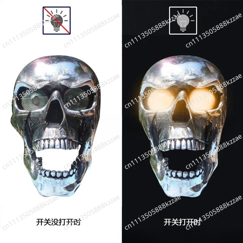New Skull Headlights Motorcycle Decorative Art