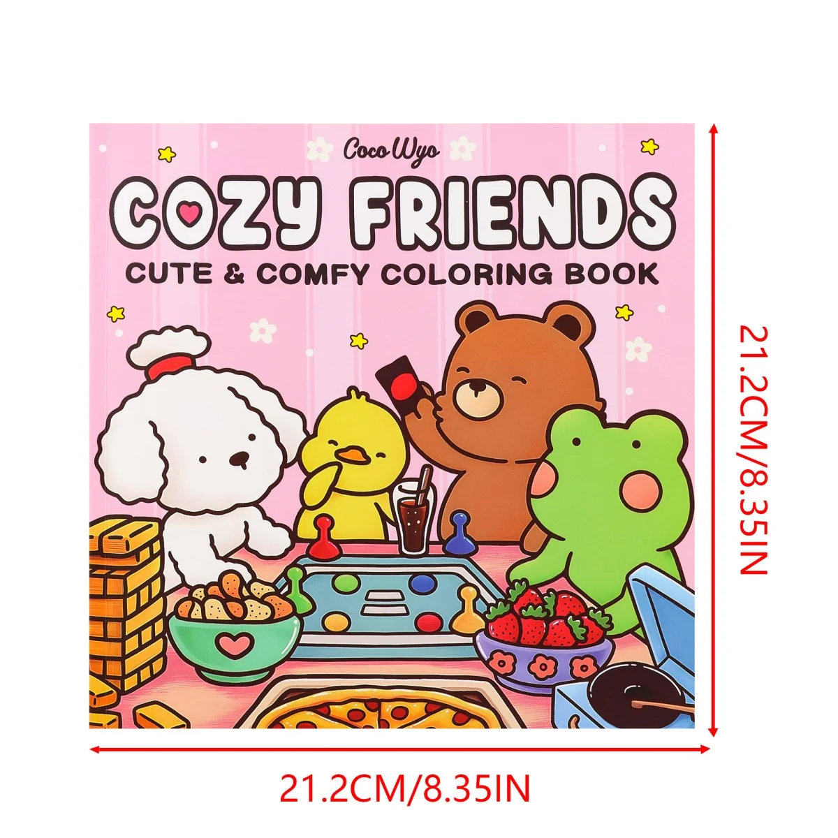 Cozy Friends: Coloring Book for Adults Featuring Super Cute Animal Characters with Easy and Simple Designs for Relaxat image 6