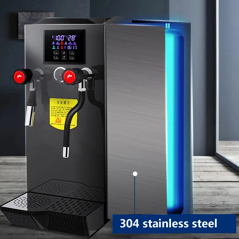 Machine commerciale de mousse de lait de café de 2200W 12L Machine de bulle de lait de vapeur Machine d'eau bouillante d'espresso de vapeur d'intelligence