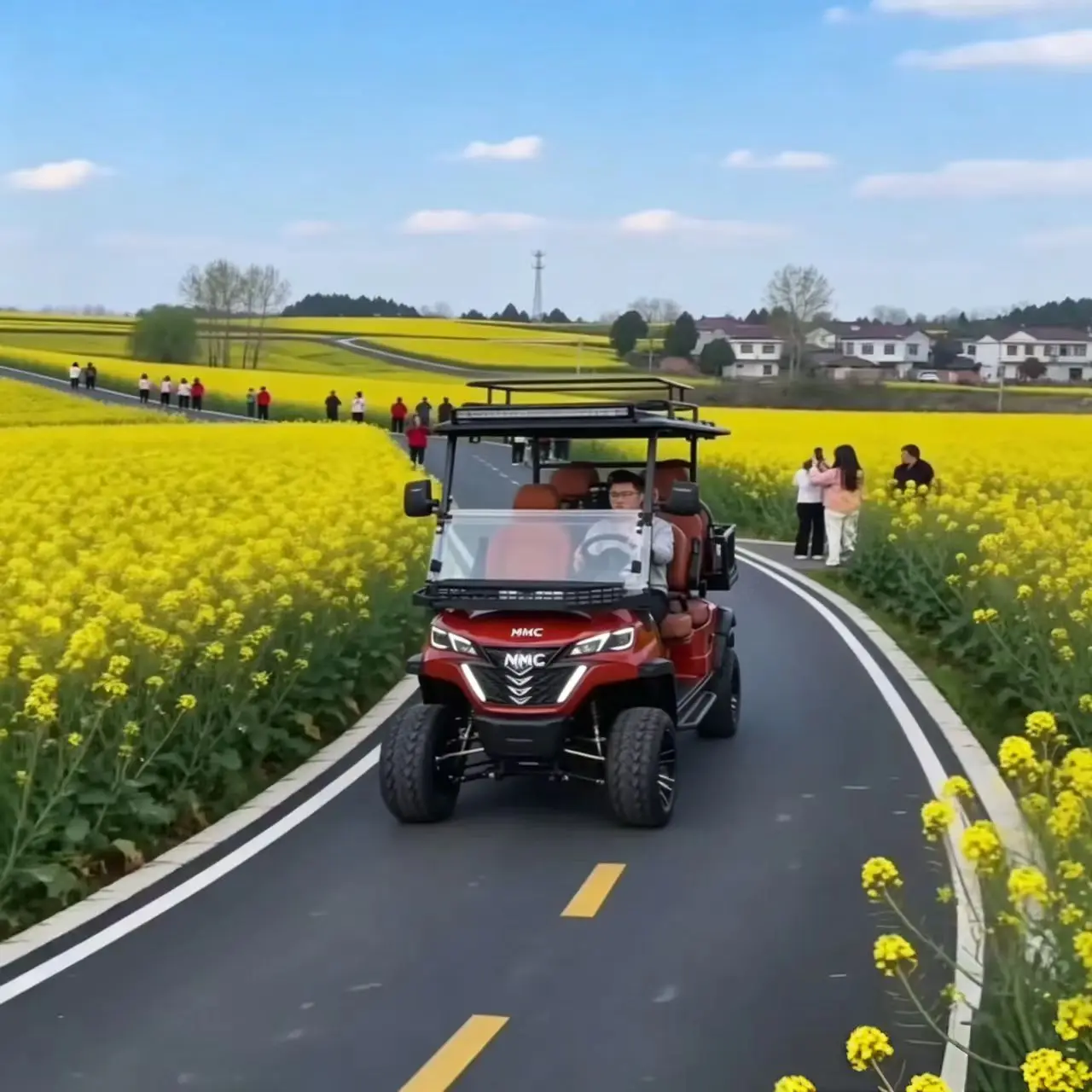 High Quality New Energy Vehicles 48/60/72V Solar Panels 2 4 6 8 Seater 4000/5000/7000W Electric Golf Cart