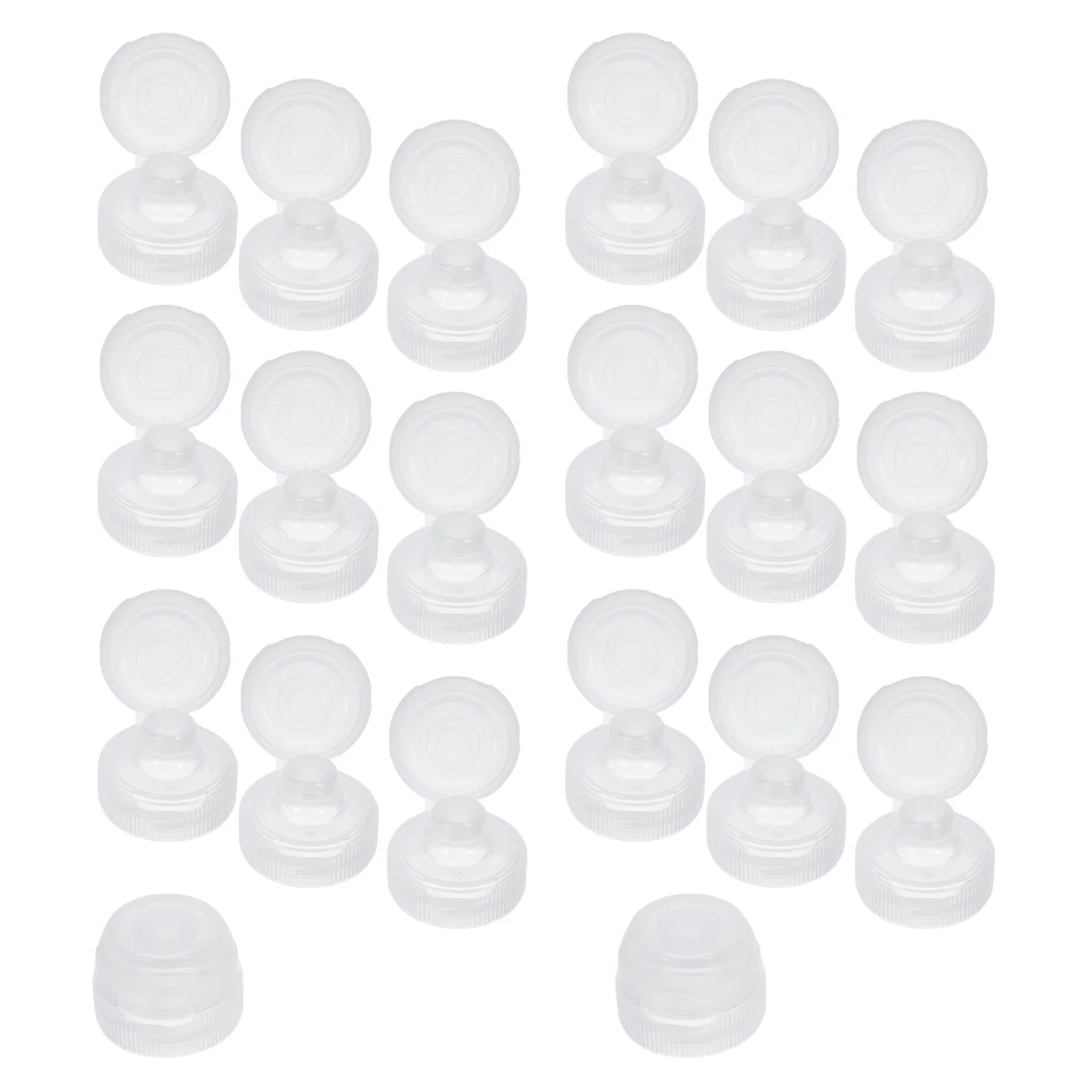 20Pcs Flip Closure Caps for Condiment Bottles Plastic Squeeze Bottle Replacement Leak Proof Seal for 38Mm Sauce Oil Bottles