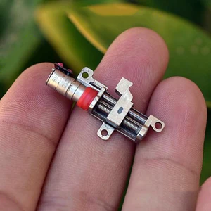 Mikro, küçük, step motor, şanzıman, planet dişli seti, 2 fazlı, 4 telli, vidalı lineer sürgü metalden yapılmıştır, kamera DIY, 5mm mil no. 5 ile step motorun en büyük satışlarından 12'si