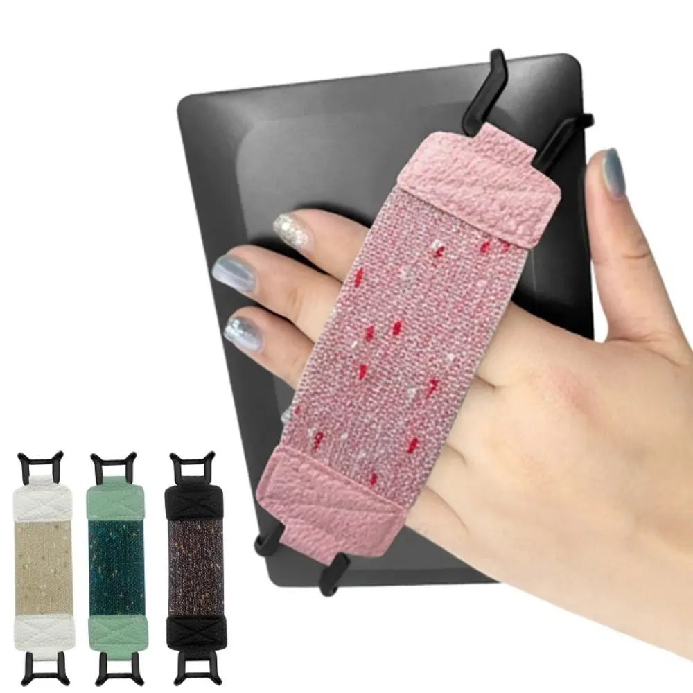 

Glittery Tablet Hand Strap PU Leather Elastic Finger Grip Holder Portable for Kindle/Kobo/Voyaga/Lenovo/Sony 6-8" E-Book Tablet