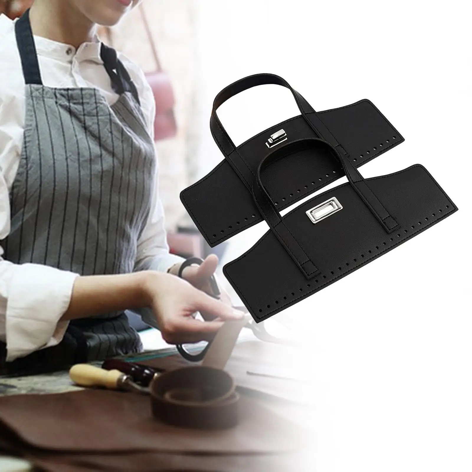 PU Leather Bag Straps with Turn Lock Clasp Bag Accessories for Bag Making Purse