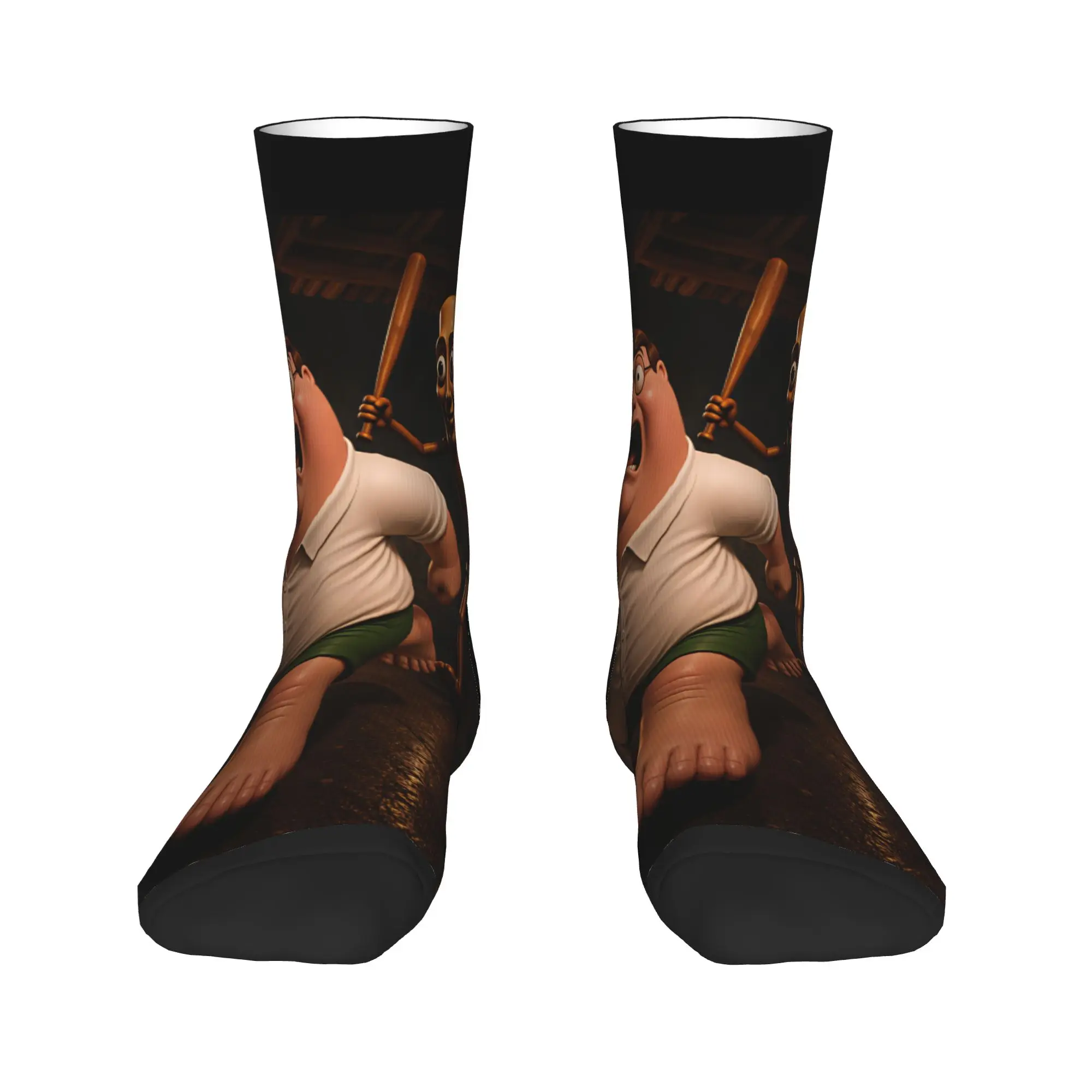 Couple Socks Tung Tung Sahur Baseball Bat Chase Funny Meme  Stockings Anti Skid Soft Socks Autumn Modern Printed Climbing Socks