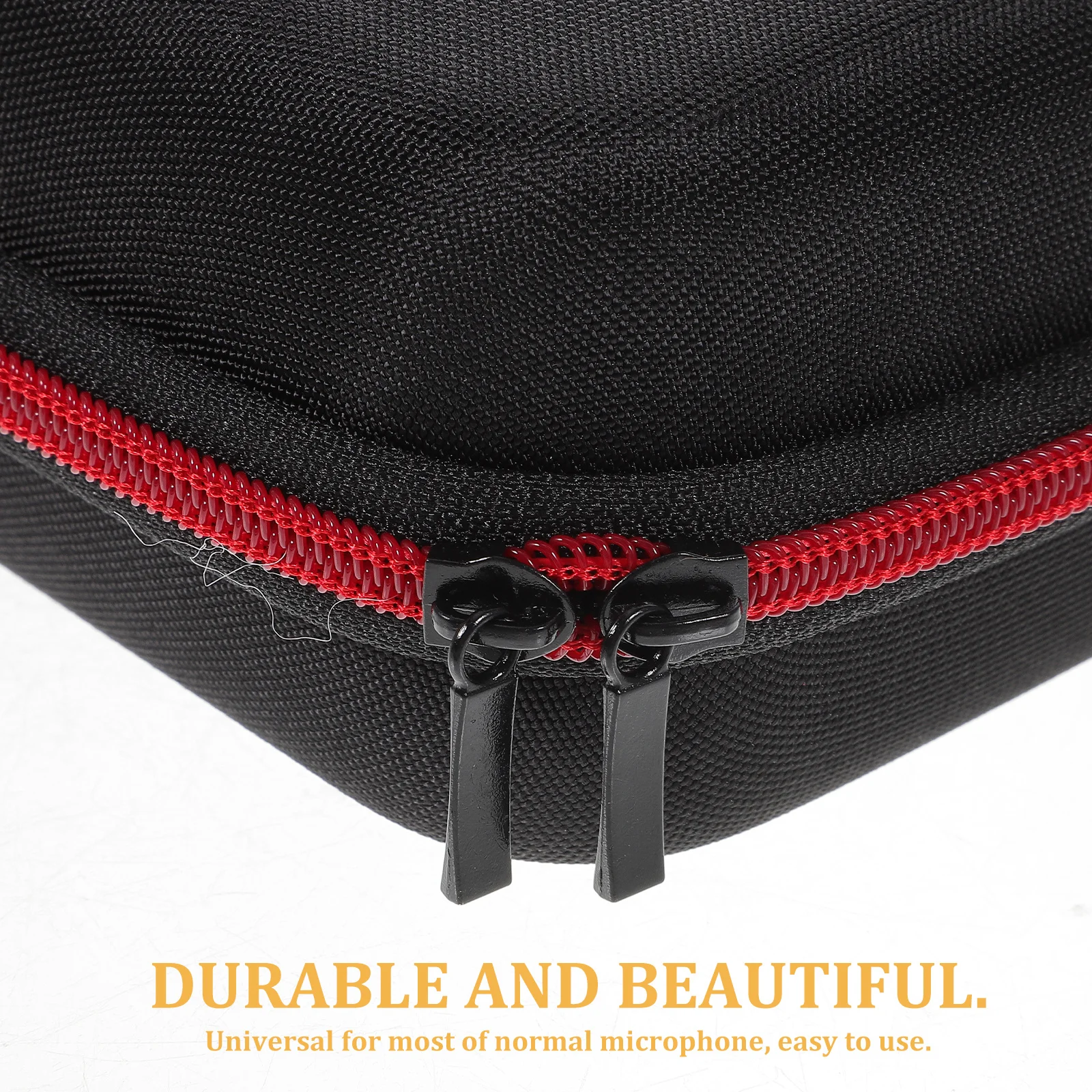 

1Pcs Eva Microphone Case Portable Protective Storage Bag Black Lightweight Large Capacity Mic Carrying Organizer