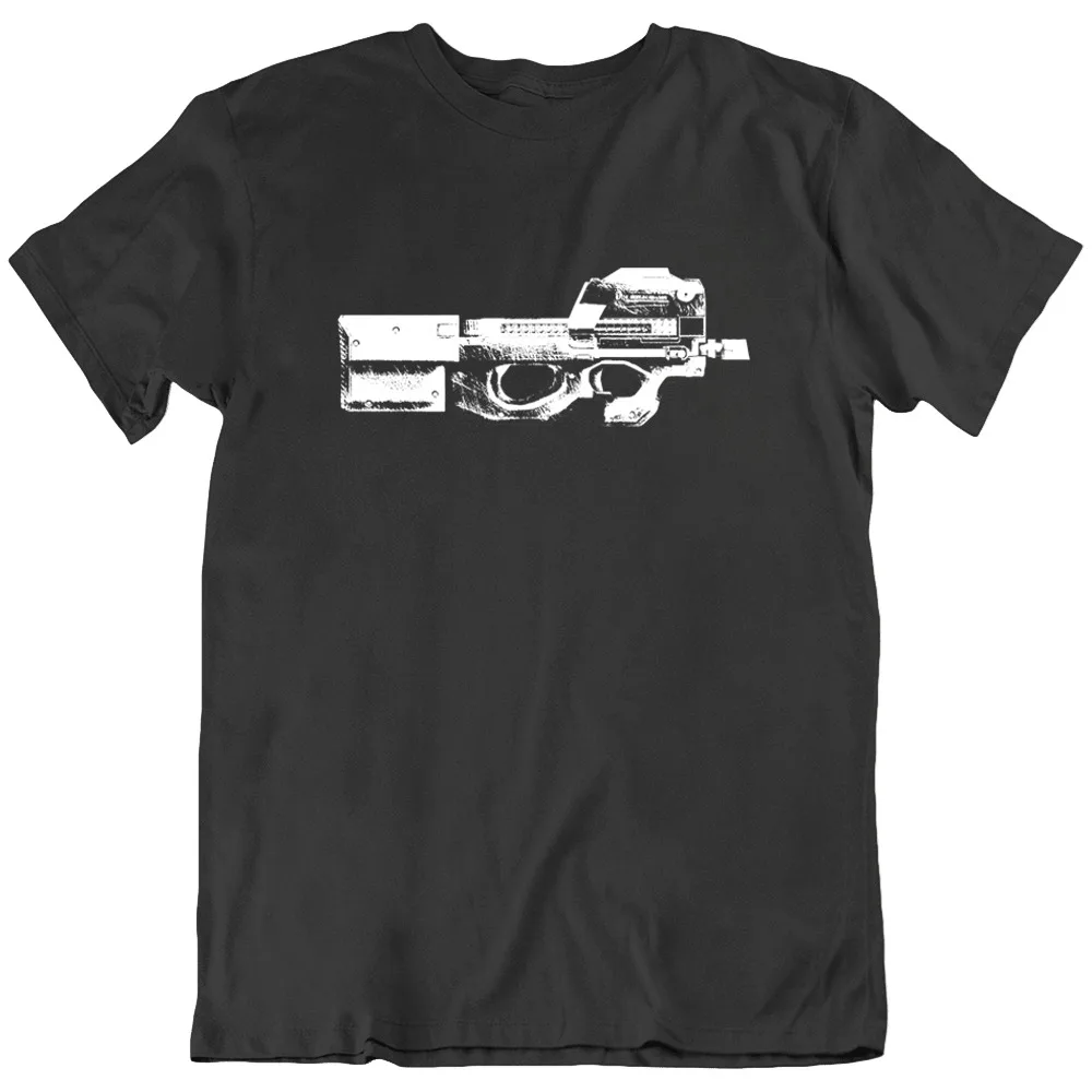 Assault Rifle FN P90 Herstal Weapon Gun T-Shirt Tee Shirts Mens Gift New