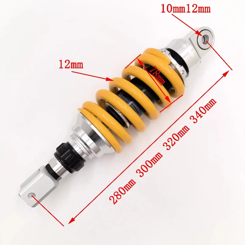 Adjustable Fork Rear Shock Absorber Fit Honda Yamaha Suzuki Kawasaki BMW Motorcycle