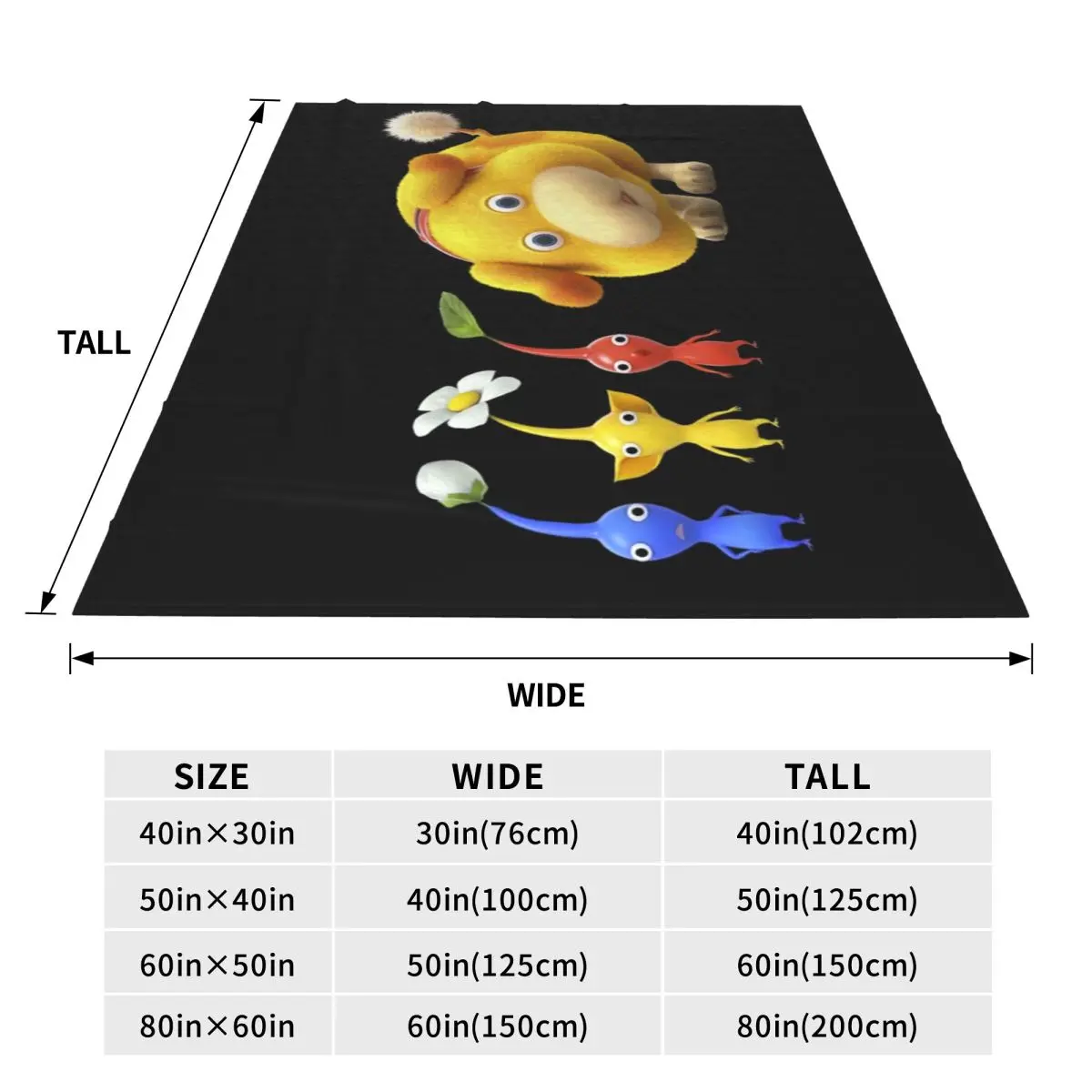 Pikmin Blanket Flannel Sofa Throw Blanket Multi-function for Couch Bedding Outdoor Throws Bedspread Quilt