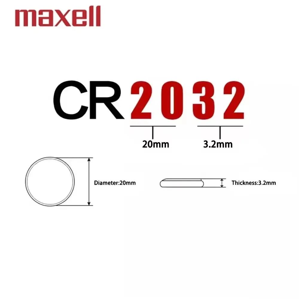 5PCS Original-MAXELL CR2032H 240mAh High Capacity 3V Button Battery Computer Motherboard Battery Replaces CR2032 LIR2032 ML2032