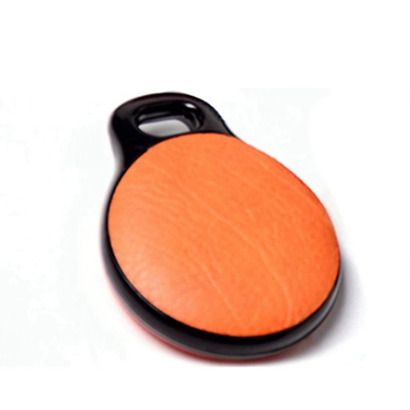 2X Anti-Lost Airtag Case Suitable For Apple Airtag Leather Case, Suitable For Apple Tracker Device Anti-Drop Orange