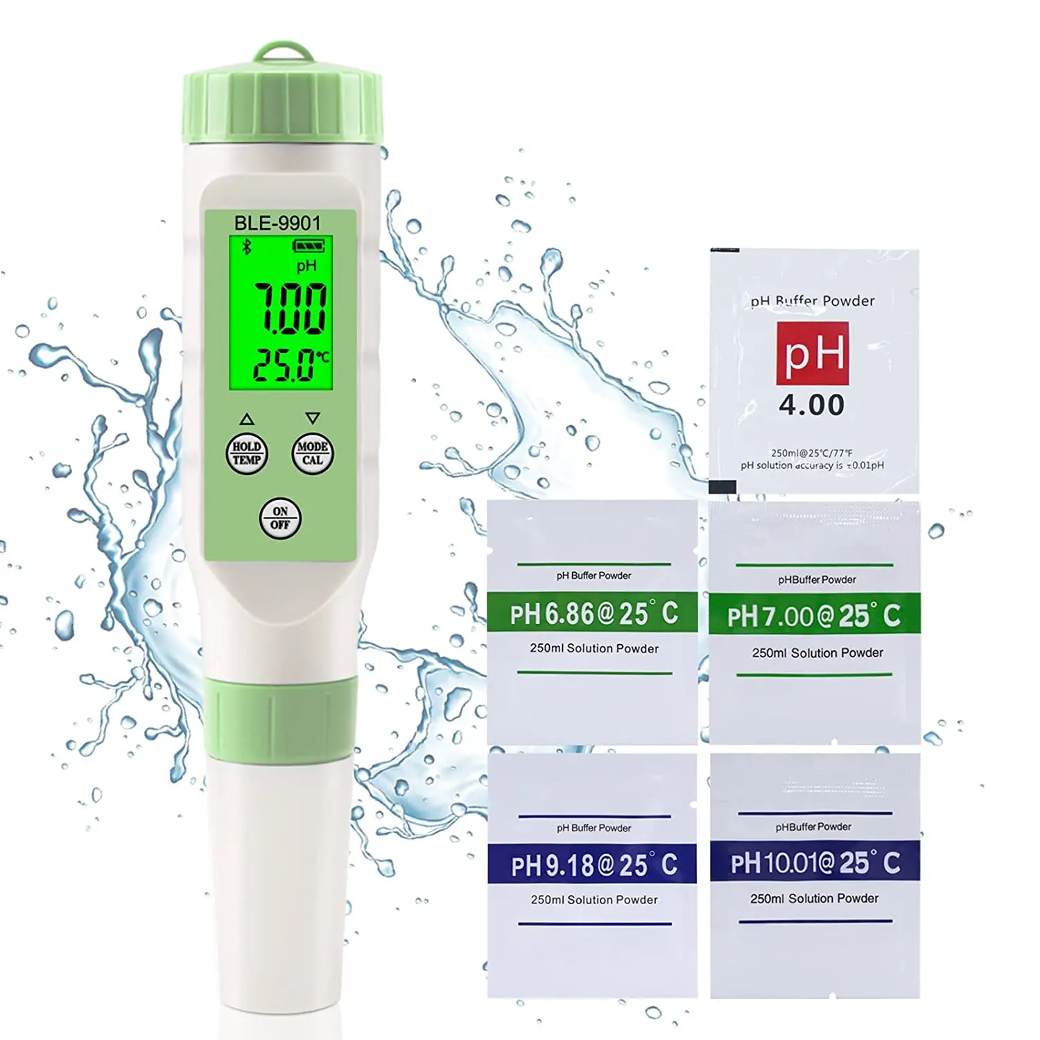 

Measureable pH TDS Temperature Meter Smart Bluetooth 0.01 PH High Accuracy Digital Water Quality Tester Meter with ATC