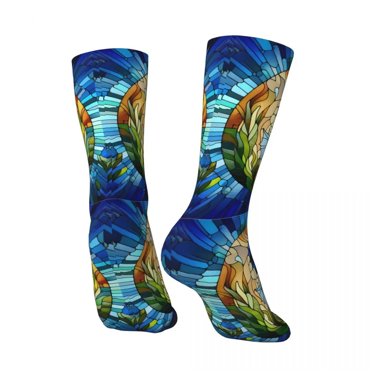 Sea Horse Sock Printed Man Polyester