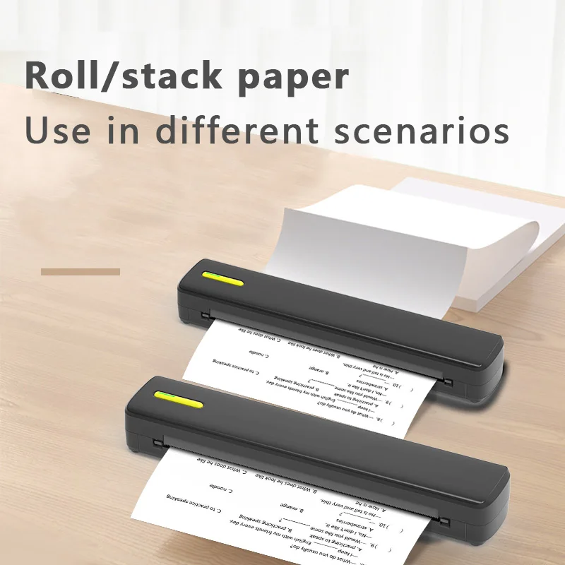 طابعات C80 A4 المحمولة اللاسلكية 200/300 ديسيبل متوحد الخواص صغيرة بدون حبر حراري بلوتوث للهواتف الذكية التي تعمل بنظام Android وIOS