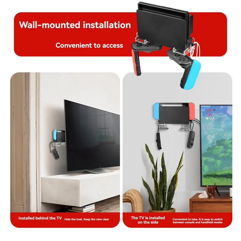 【Home-Tools!】Support mural pour console Nintendo Switch1, support de rangement, support mural en acrylique