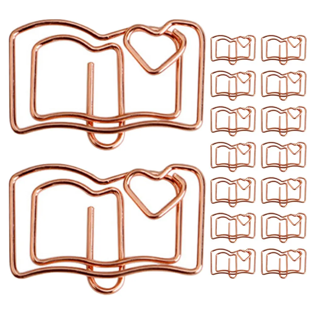 

30 Pcs Book Notes Folder Paper Fasteners Office Document Clips Cute Animal Student