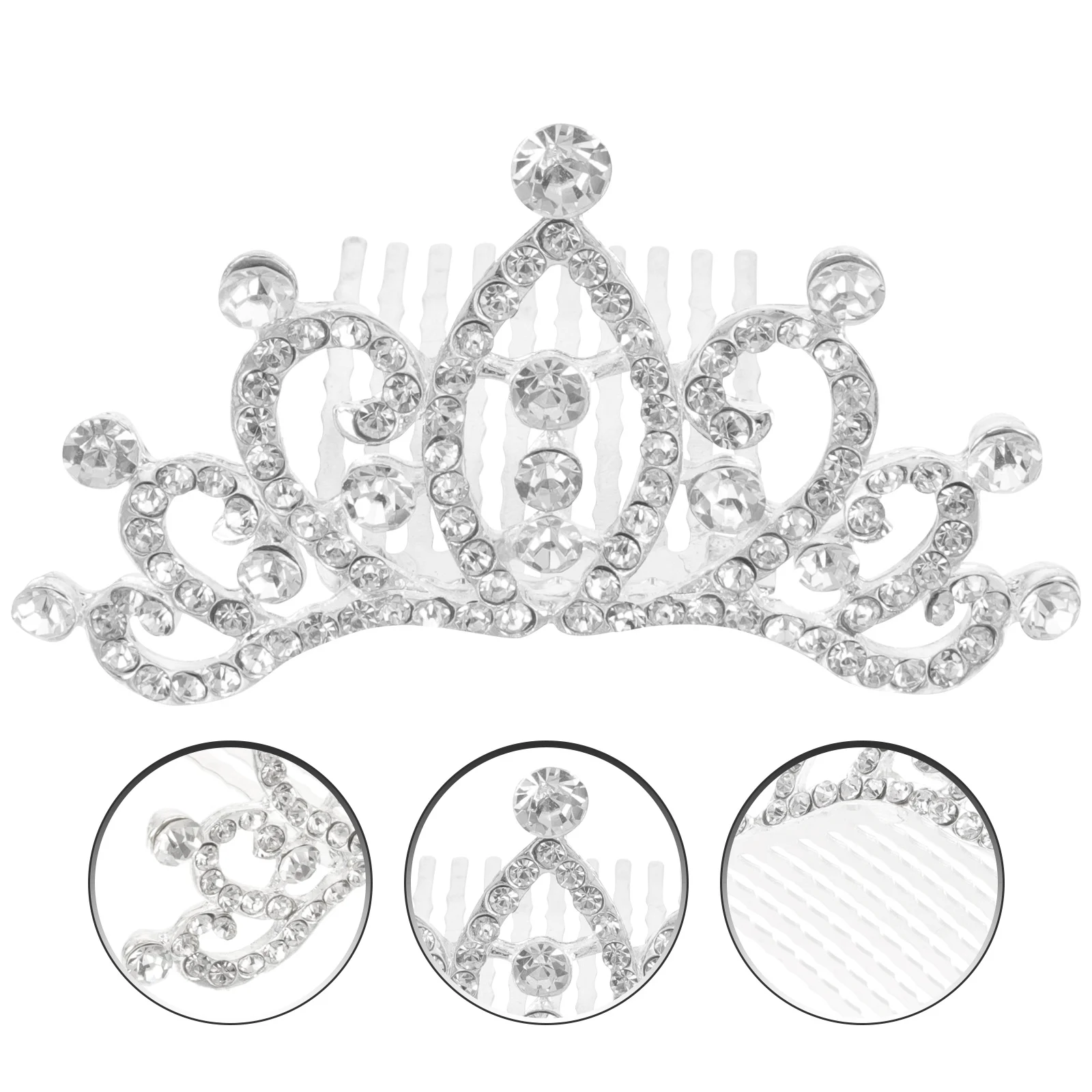 

Children Sparkling Comb Crown Rhinestone Tiara Hair Decoration for Kids Birthday Party Cosplay Headpiece Children Tiara