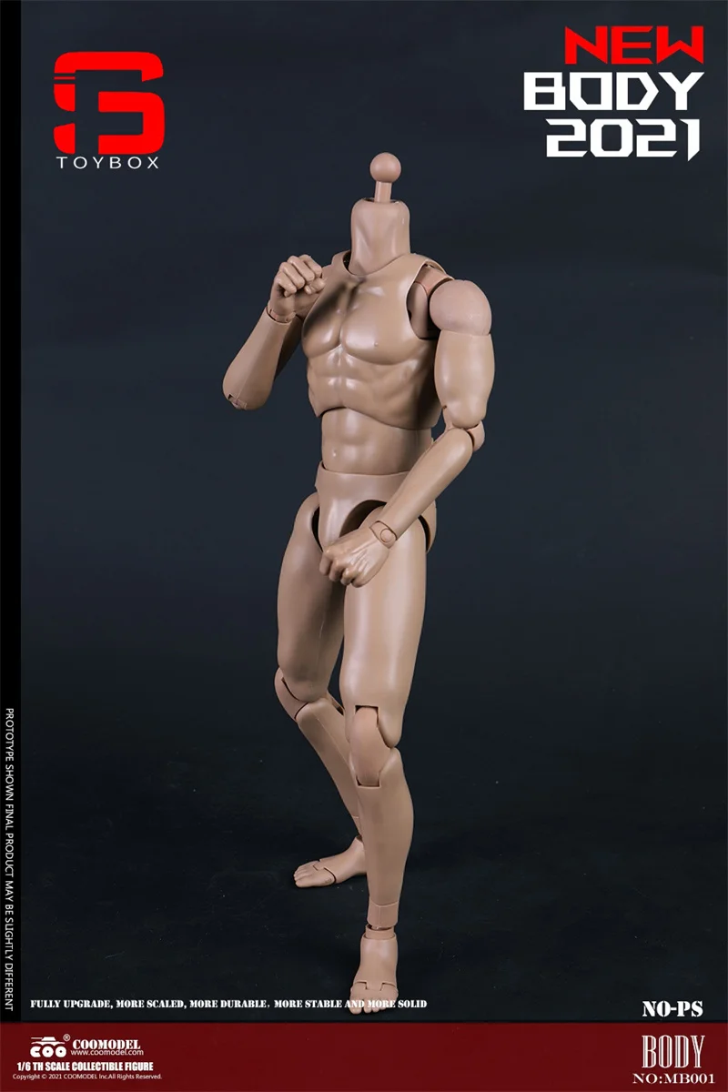 COOMODEL MB001 MB002 MB003 MB004 1/6 Male Soldier Action Figure 2021 New 239/261mm Super Flexible Man Body Fit 1:6 Head Sculpts