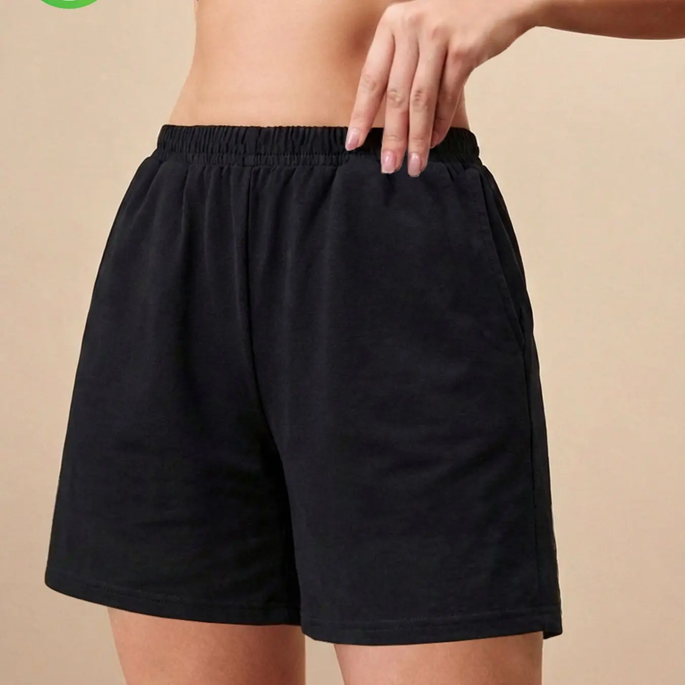 

Spring/Summer Women's Sports Shorts Pure Cotton Casual Versatile Pants Solid Color Versatile High Waist Shorts