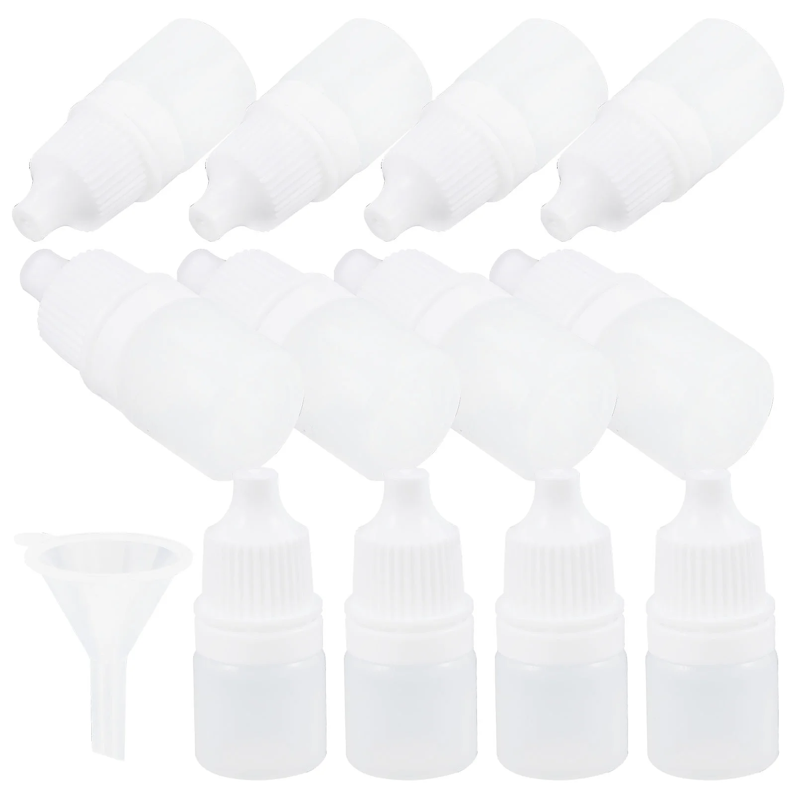 

12 Pcs 3ml White Empty Squeezable Dropper Bottle Eye Reusable Liquid Small Travel Pippets Essential Oil Bottles