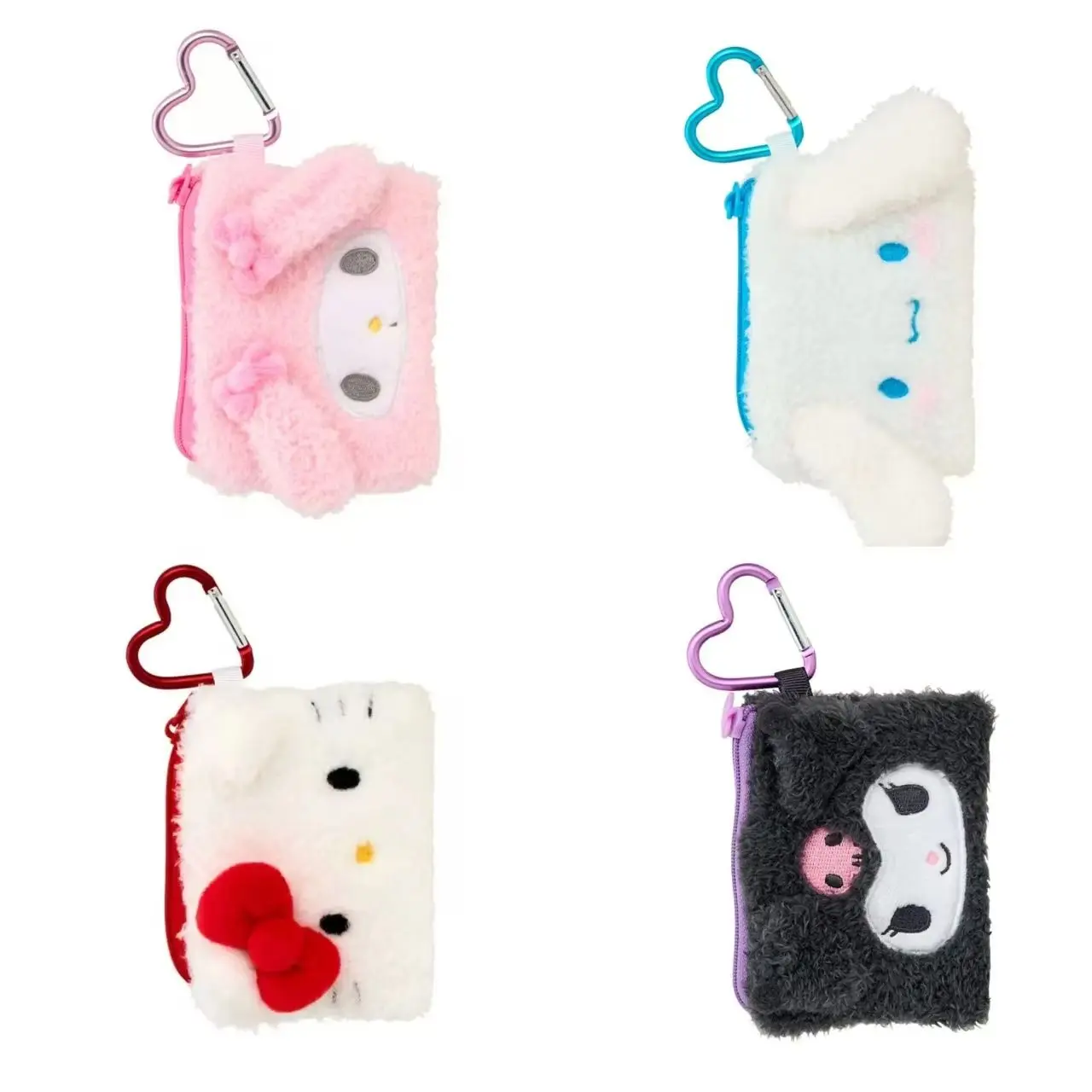

Милые плюшевые сумочки с героями мультфильмов Hello Kitty, канцелярские принадлежности My Melody, сумка для хранения большой вместимости Kuromi, кошелек для монет Cinnamoroll