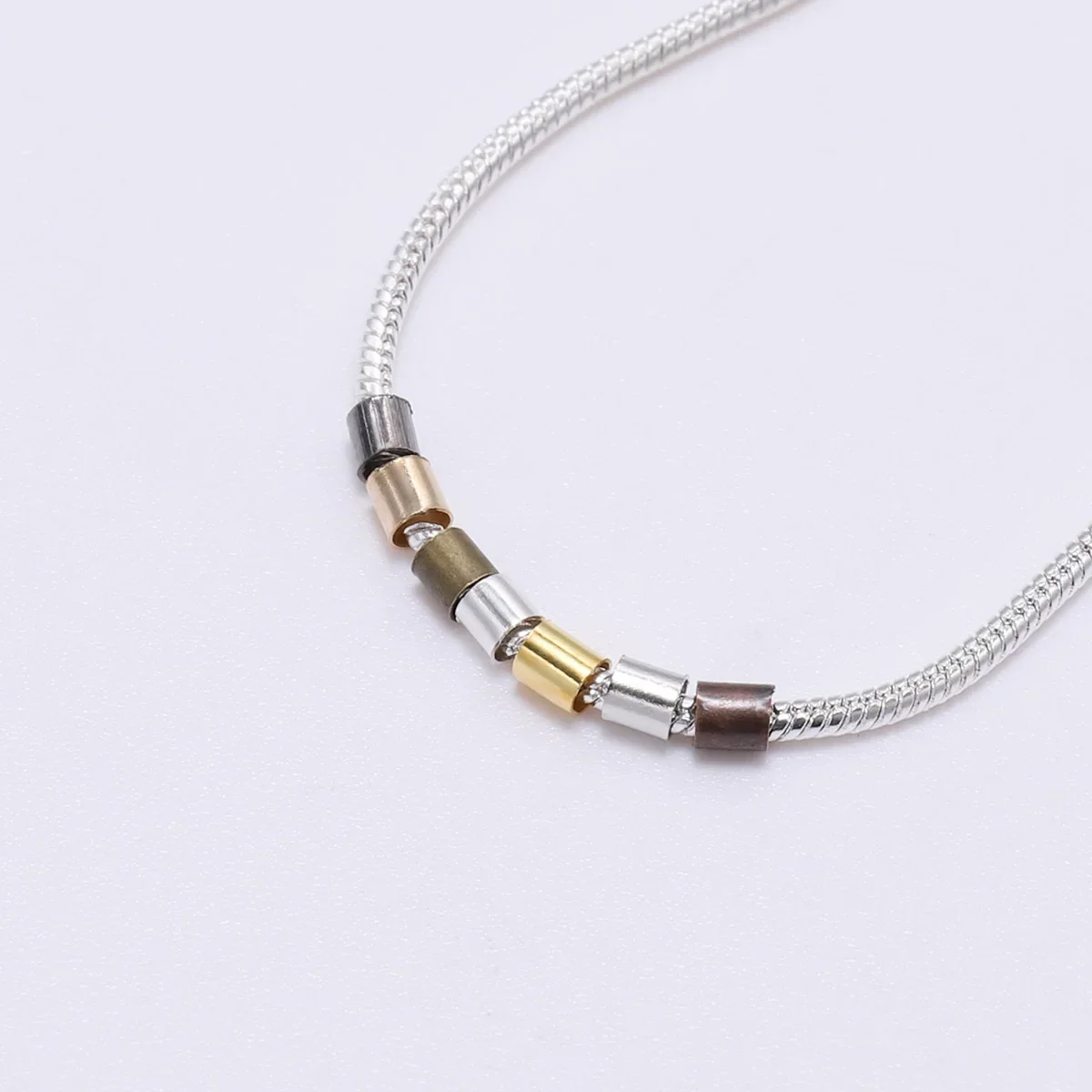 

500pcs Gold Copper Tube Crimp End Beads Spacer Stopper for Jewelry Making 1.5mm 2.0mm 2.5mm Necklace Findings Supplies