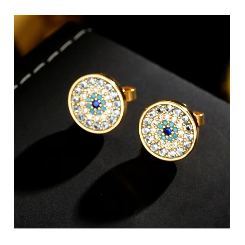 

French Retro Zircon Stud Earrings Summer High-end Sense Niche Light Luxury Fashion Earrings Ear Needle Women