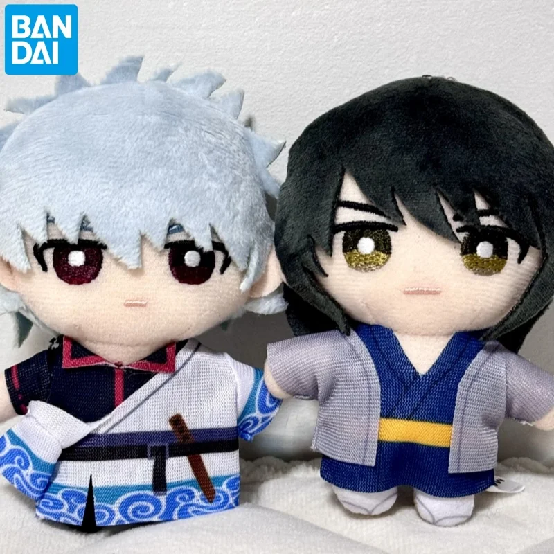 10cm Anime Gintama Gintoki Shinpachi  Kawaii Q version Plush Doll Keychain Bag Pendant decor toy Gift