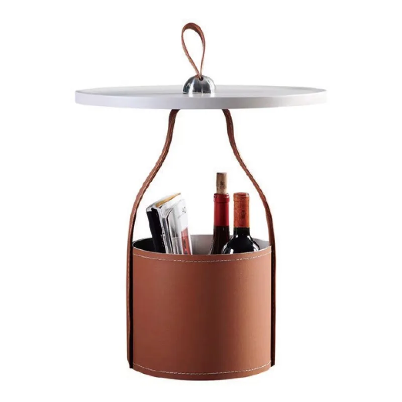 Italian minimalist style round table modern storage coffee table suitable for living room family use