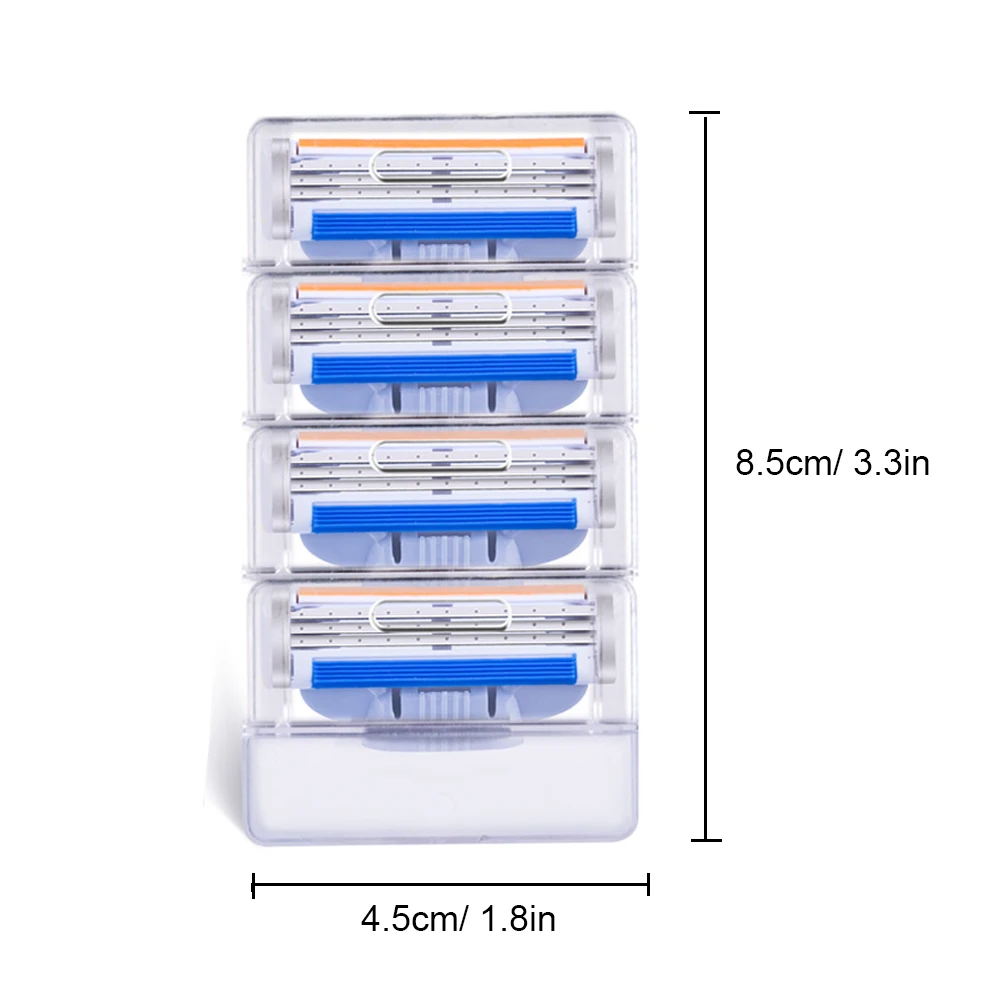 16 лезвий для бритвы, мужской набор, неэлектробритвы, сменные головки, 4 упаковки, острые аксессуары для бритья для бороды и волос на теле