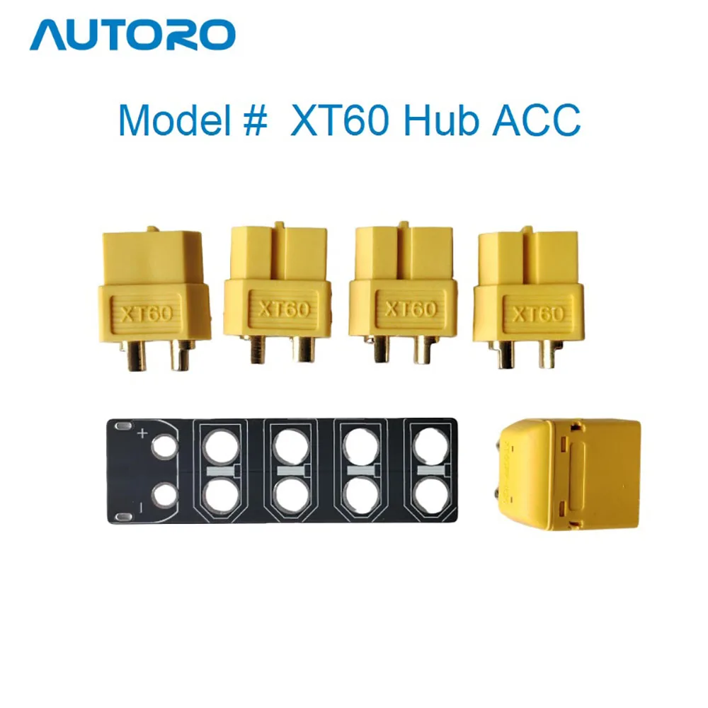 Autoro XT60 Stroomverdeelbord 1 tot 4-poorts splitter Power Hub met XT60 Man Vrouw Connector voor Drone FPV RC Autoboten