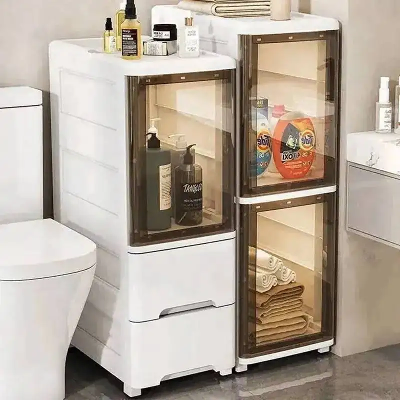 

Plastic Washbasin Sand Bathroom Cabinet Simple for Powder Cabinets Room Japanese Storage Multi-layer Household for Bedroom