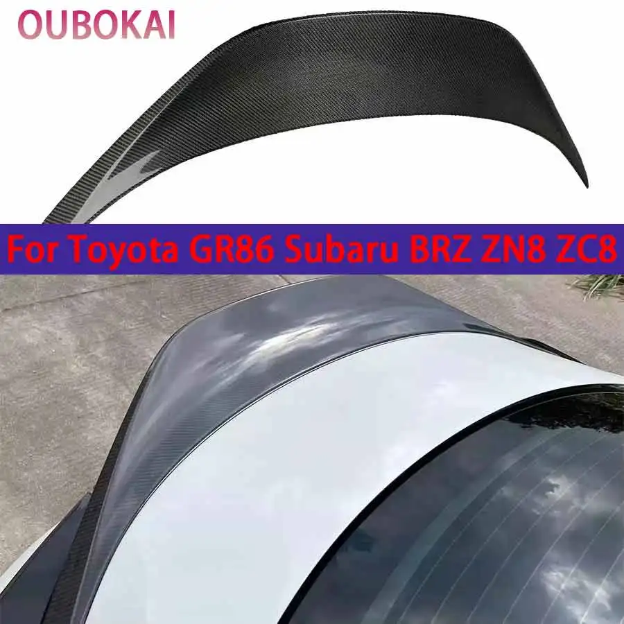 For Toyota GR86 Subaru BRZ ZN8 ZC8 Carbon Fiber Tail fins Rear Deck Spoiler Duckbill Car Wing Retrofit the rear wing TRD Style