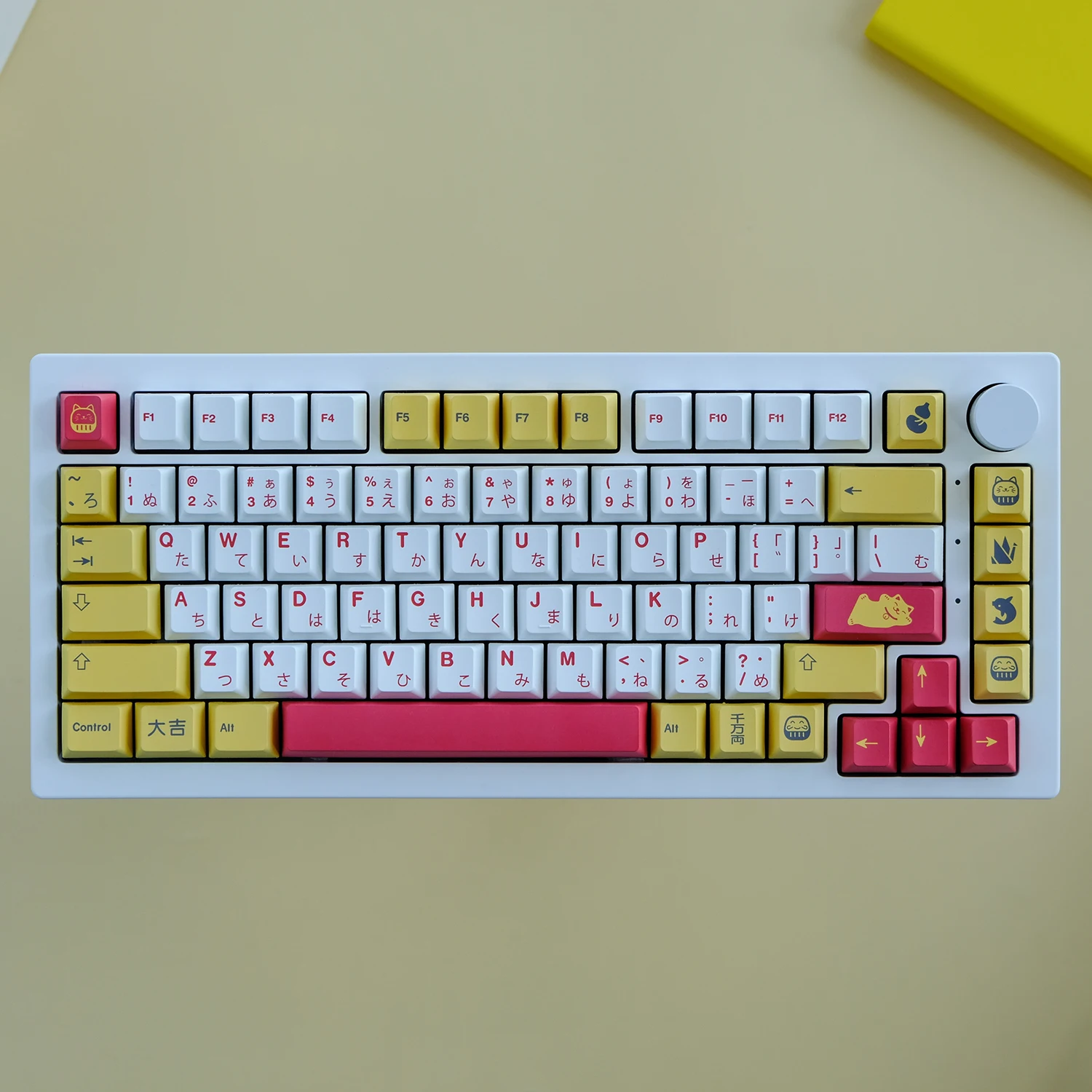 135 Keys GMK Lucky Cat Keycaps Cherry Profile PBT Dye Sublimation Mechanical Keyboard Keycap For MX Switch With 1.75U Shift