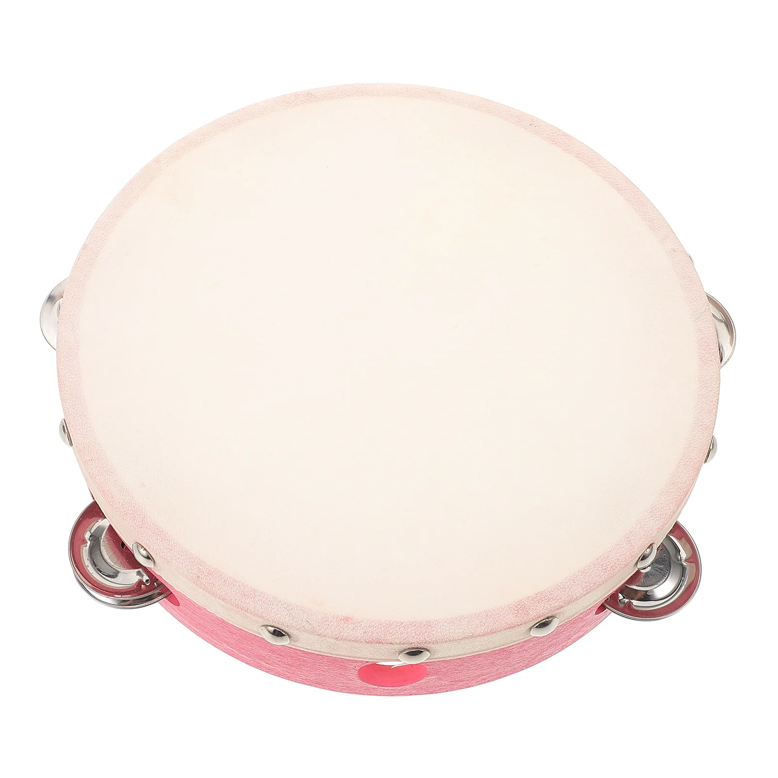 

Pink Tambourine Kids Hand Held Percussion Instrument Smooth Surface Ergonomic Design Artificial Drum Musical Toy Dance