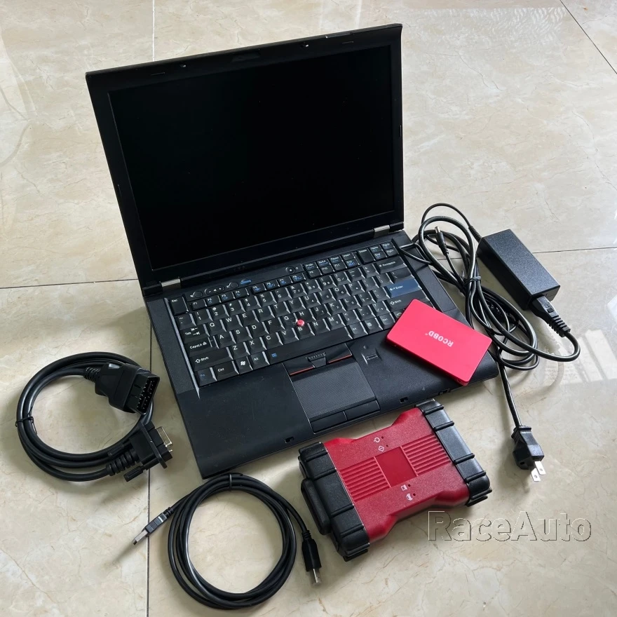 أدوات تشخيص VCM VCM2 IDS واجهة متعددة اللغات VCMII الماسح الضوئي لـ Frd/M-azda أدوات السيارات البرمجيات SSD في كمبيوتر محمول T410 8GB