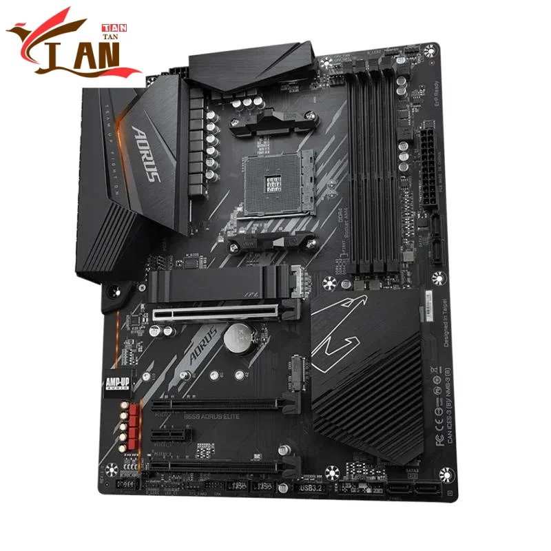 For B550 AORUS ELITE Motherboard 128GB AM4 DDR4 ATX B550 Mainboard 100% Tested Fully Work TAN