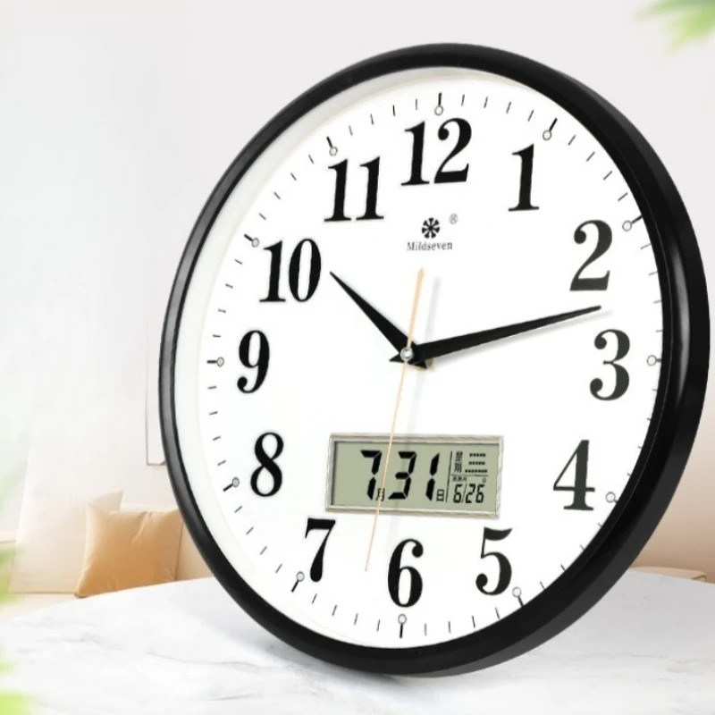 

Настенные часы с календарем, современные настенные часы, роскошные минималистичные элегантные декоративные часы, интерьерные бесшумные эстетические часы для гостиной