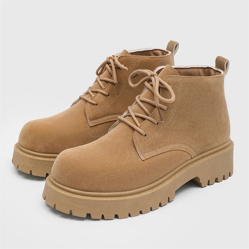 

JY2025shoes man Derby shoes new high-top thick-soled big toe boots and retro workwear big yellow boots are trendy and versatile
