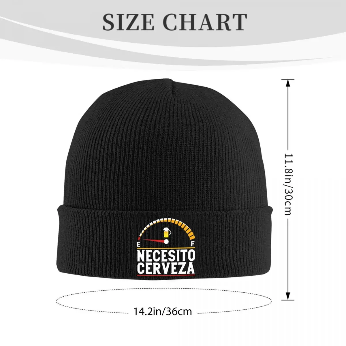 Necesito Cerveza Beer Meme Knitted Caps Women's Men's Skullies Beanies Winter Hat Acrylic Crochet Caps