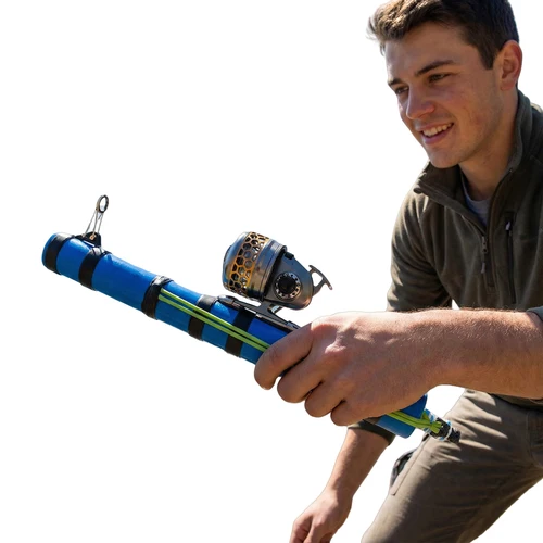 Imagen 2 del producto Caña de Pescar con Catapulta y Carrete, Lanzador de Señuelos, Herramienta de Pesca Reutilizable, Soporte Compacto para Caña de Pescar para Lubina, Trucha, Bagre, Agua Salada