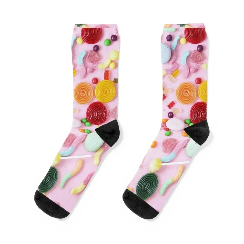 

Blush Pink Candy Socks Climbing Stockings man anti-slip Men Socks Women's