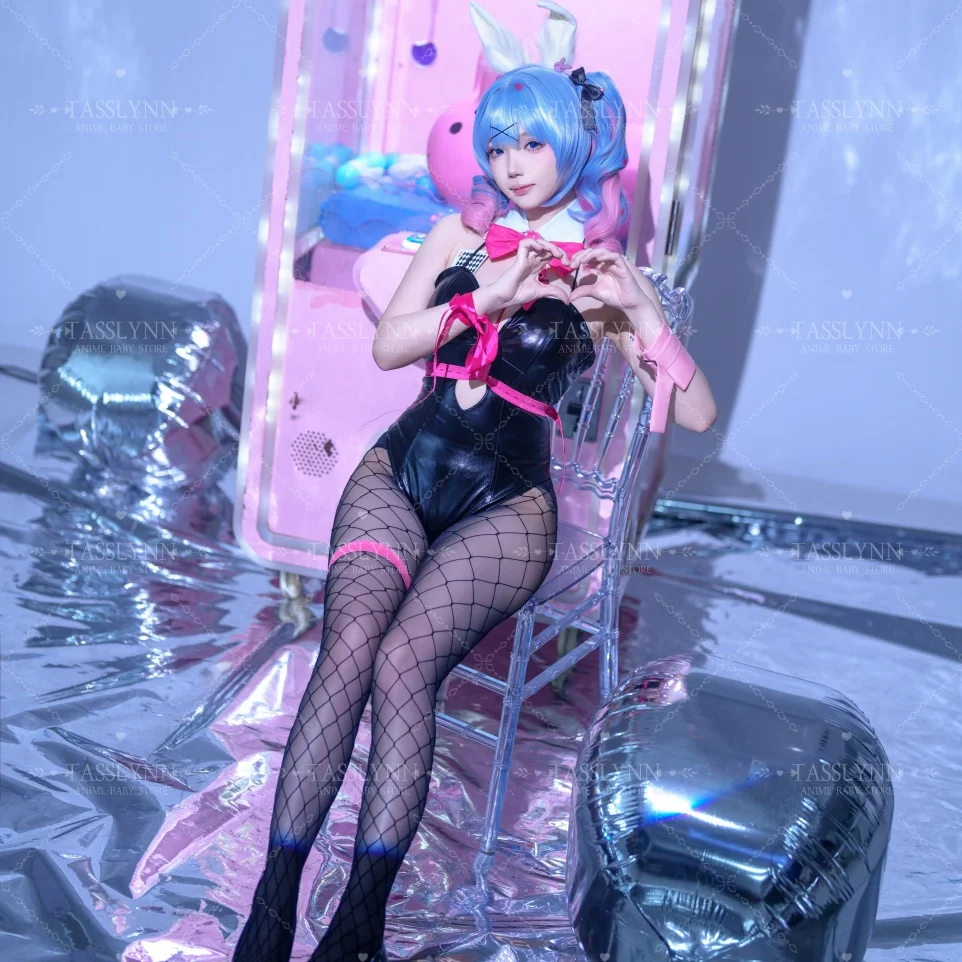 

Костюм кролика для девочек с кроликом, аниме, косплей Mikuu Bunny Mikuu, розовый костюм кролика, мозаичный рулон, костюмы на Хэллоуин для женщин