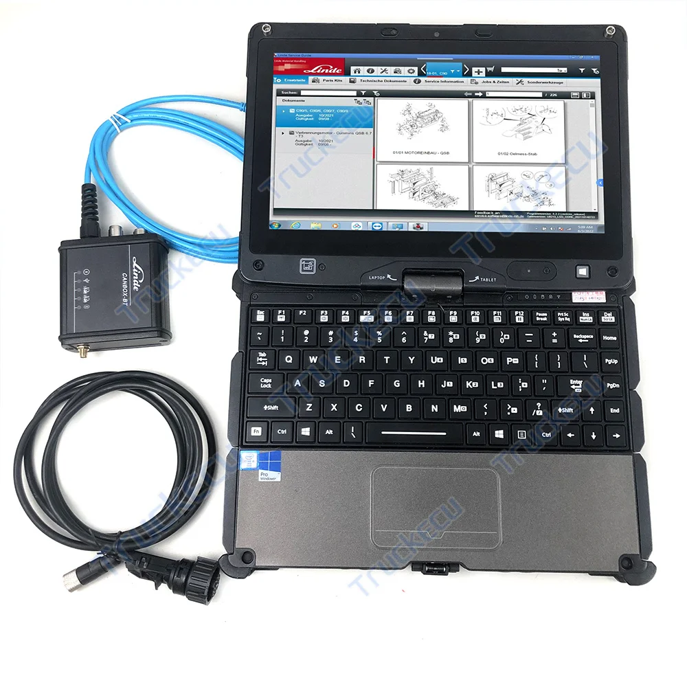 

for linde forklift truck service guide BT canbox LSG +diagnostic v110 laptop tool set bt forklift scanner interface