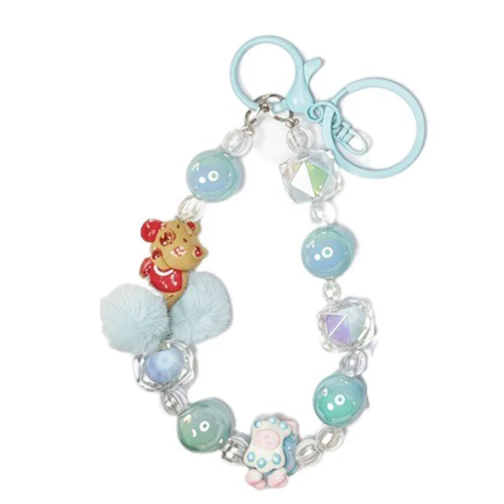 

Hanging Rope Capyabra Beaded Phone Chain Bow Sweet Bead Phone Pendant Short Cartoon Phone Wrist Strap Decoration