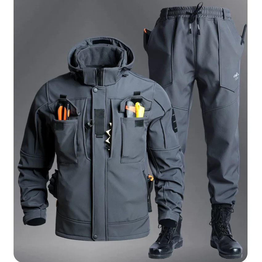 autumn-and-winter-work-clothes-windproof-thickened-plush-fashion-tactical-set