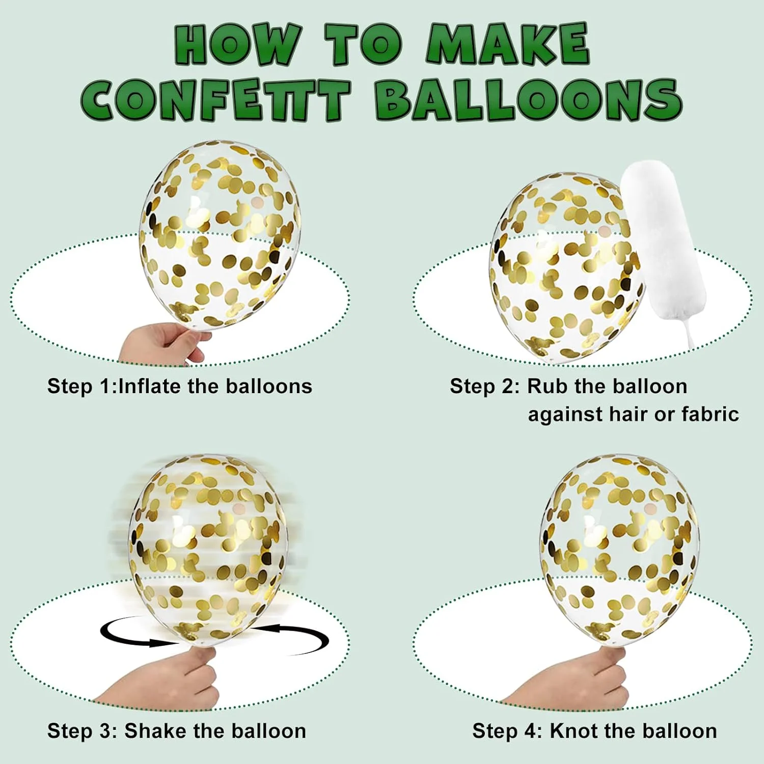 مجموعة بالونات مختلطة من الذهب الأخضر مكونة من 75 قطعة لاستحمام الطفل وحفلات أعياد الميلاد وحفلات الزفاف وحفلات التخرج والذكرى السنوية ومستلزمات الديكور #3